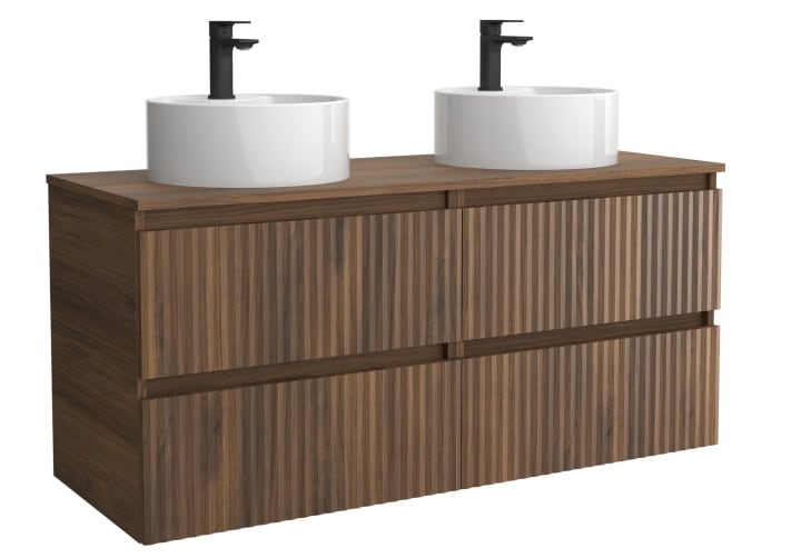 Conjunto mueble de baño Kira Salgar con lavabo sobre encimera detalle 6