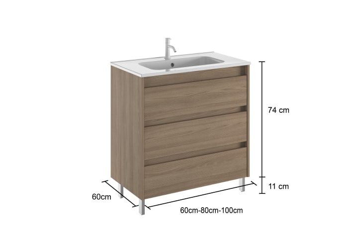 Conjunto mueble de baño Oxford Bruntec croquis 13