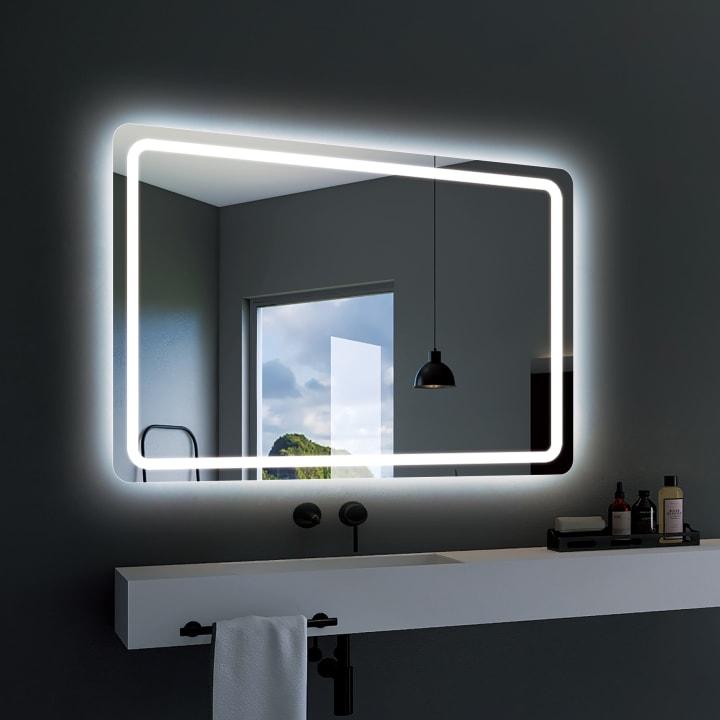 Miroir de salle de bains avec éclairage LED Grecia Ledimex principal 3