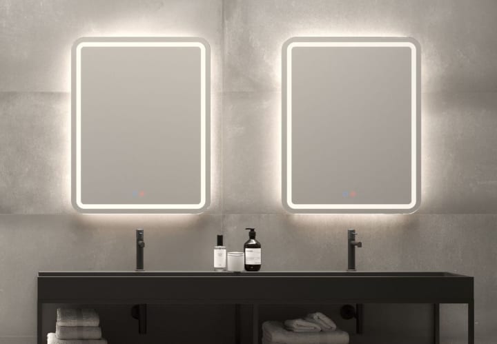 Miroir de salle de bains avec éclairage LED Grecia Ledimex principal 1