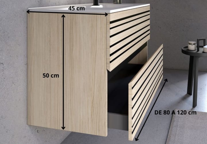 Conjunto de mueble de baño Kora Bruntec croquis 5