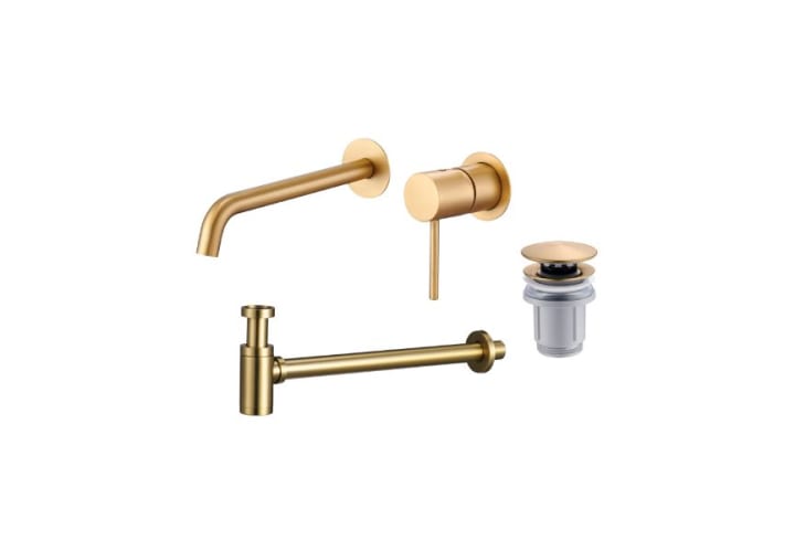 Pack robinetterie de lavabo encastrée Monza  + valve clic-clac + siphon rond apparent Imex principal 2