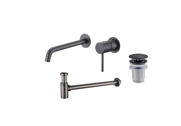 Pack robinetterie de lavabo encastrée Monza  + valve clic-clac + siphon rond apparent Imex principal 3
