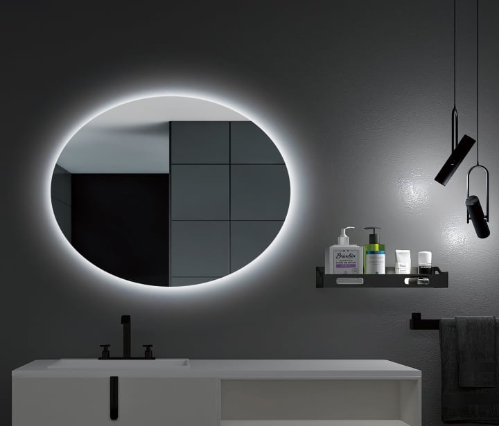 Espejo de baño con luz LED Oval Ledimex principal 2