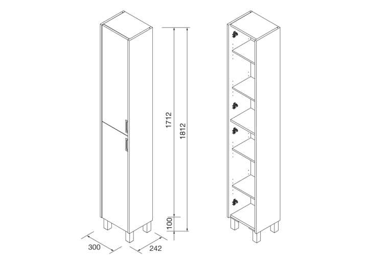 Columna de baño Contessa Salgar croquis 2