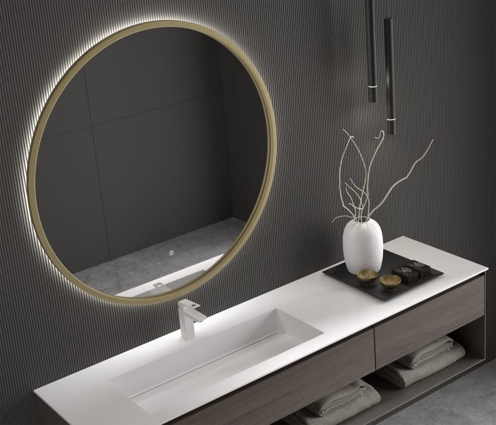 Miroir de salle de bains avec éclairage LED Vanuatu Eurobath principal 1