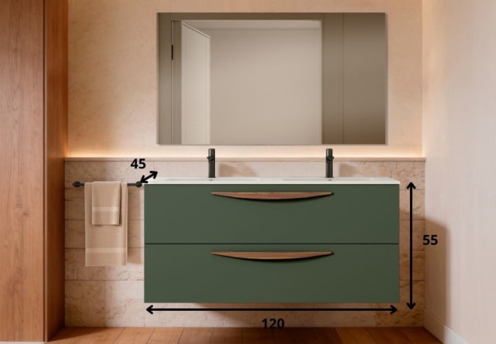Conjunto mueble de baño Arco Viso croquis 14