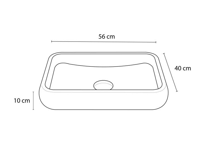 Lavabo de mármol natural Rubi Bruntec croquis 3