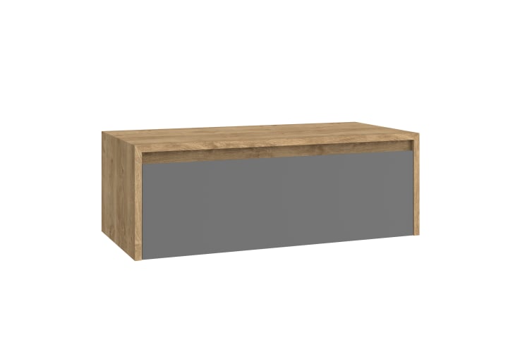 Meuble de salle de bains avec plan de toilette en bois Lambda Coycama principal 5