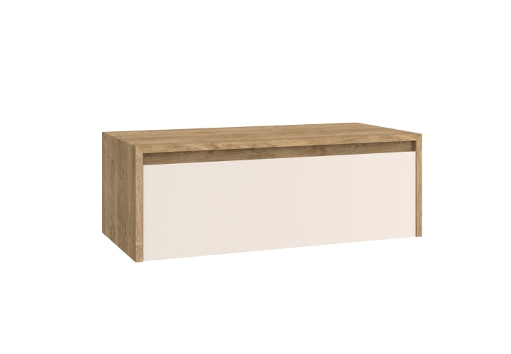 Meuble de salle de bains avec plan de toilette en bois Lambda Coycama principal 6
