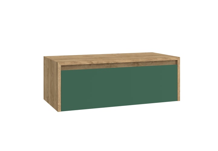 Meuble de salle de bains avec plan de toilette en bois Lambda Coycama principal 9
