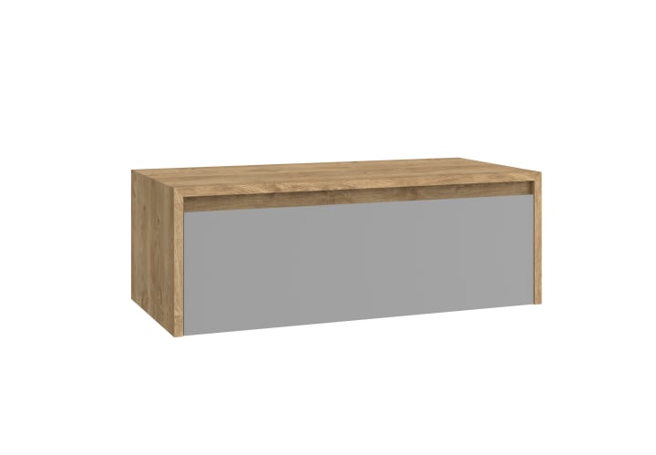 Meuble de salle de bains avec plan de toilette en bois Lambda Coycama principal 12