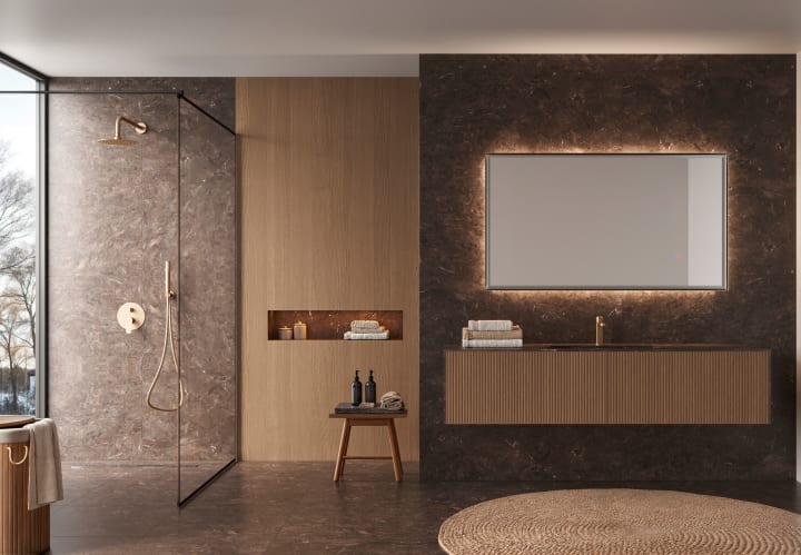 Miroir de salle de bains avec éclairage LED California Ledimex environnement 6
