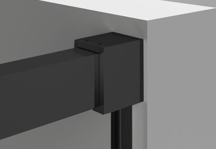 Paroi de douche profil noir Elara Bruntec détail 1