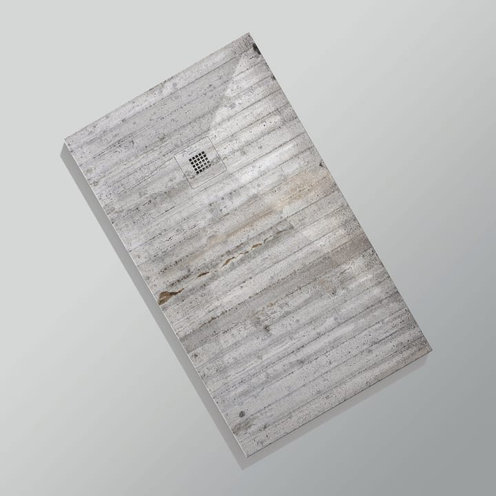 Receveurs de douche en résine décorés Design 3D Ciment Bruntec option 12