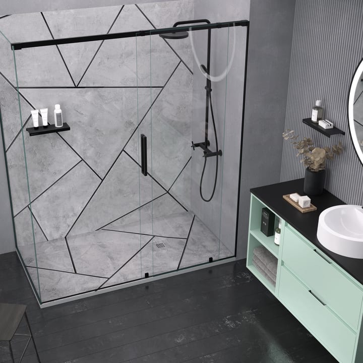 Receveurs de douche en résine décorés Design 3D Ciment Bruntec environnement 3