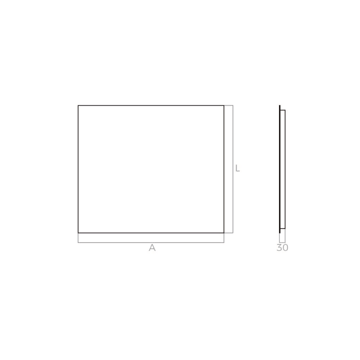 Miroir de salle de bains avec éclairage LED Dune Bruntec croquis 8