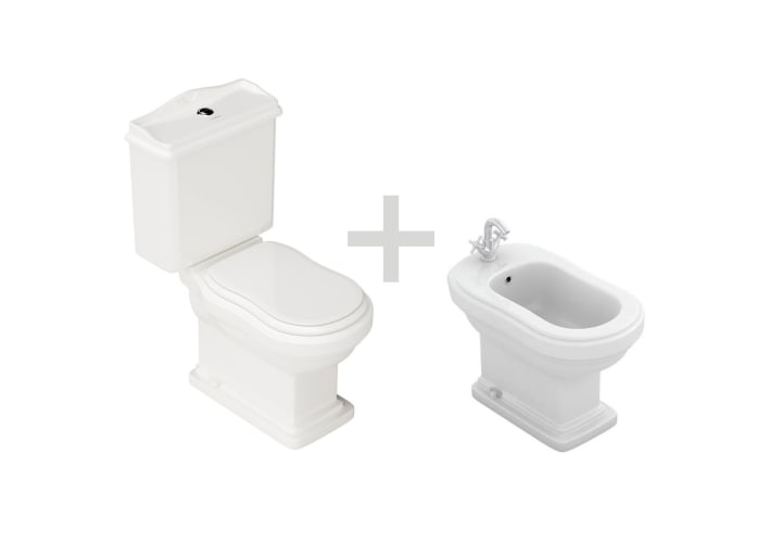 Pack inodoro compacto + bidé Atenas Fossil Natura detalle 3