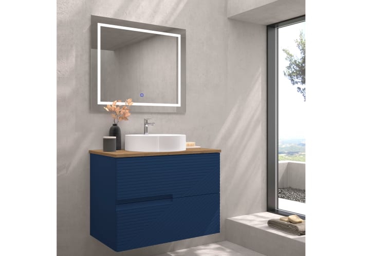 Meuble de salle de bains avec plan de toilette en bois Limo Bruntec couleurs principal 7