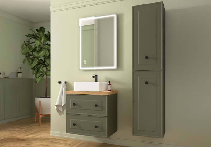 Mueble de baño con encimera de madera Renoir vintage Salgar principal 3