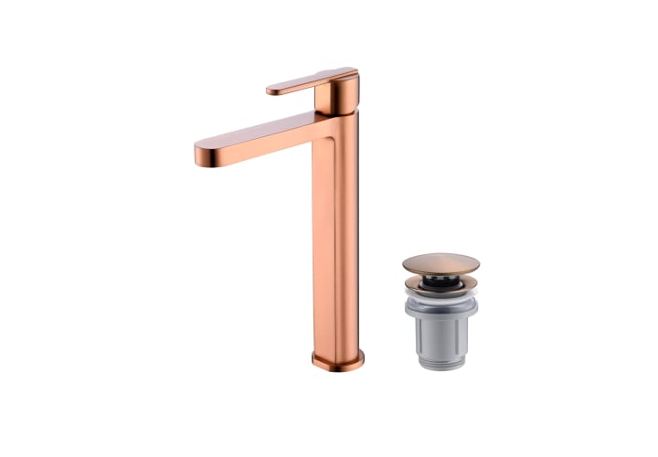 Pack Grifo de lavabo caño alto Roma Imex + Válvula click-clack principal 3
