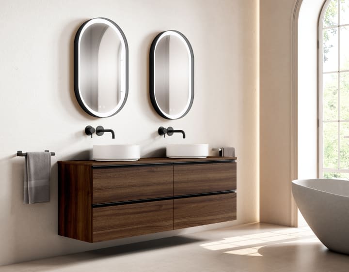 Meuble de salle de bains avec plan de toilette hydrofuge Granada Visobath principal 2