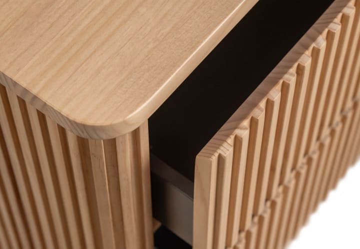 Meubles de salle de bains avec comptoir en bois massif Baviera Bruntec détail 3