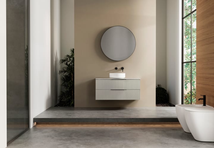 Meubles de salle de bains plan de toilette massif Soho Bruntec environnement 7