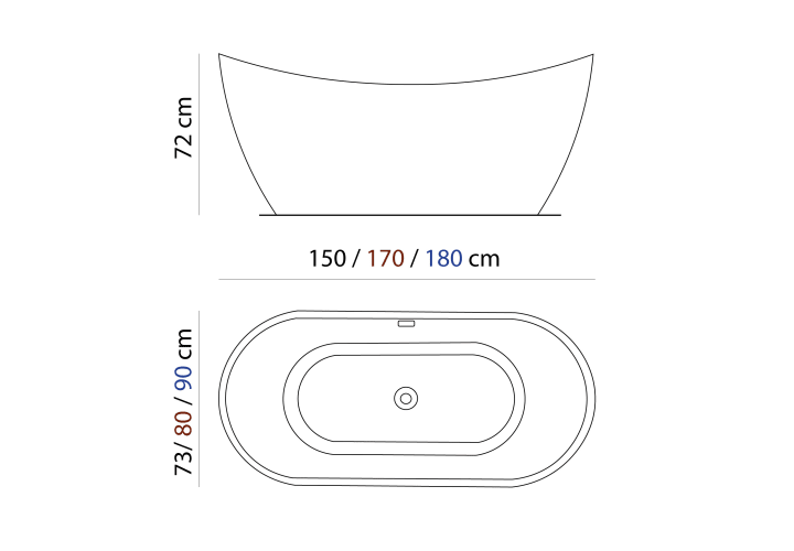 Baignoire autoportante Vela Baños 10 croquis 4