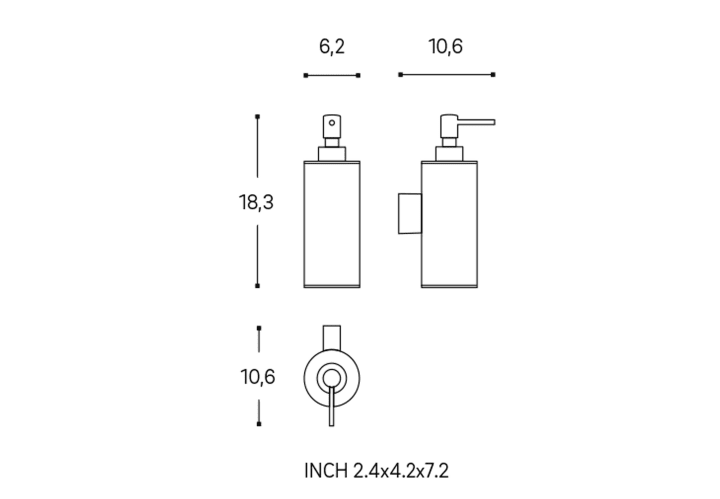 Distributeur de savon Architect S+ Cosmic croquis 21