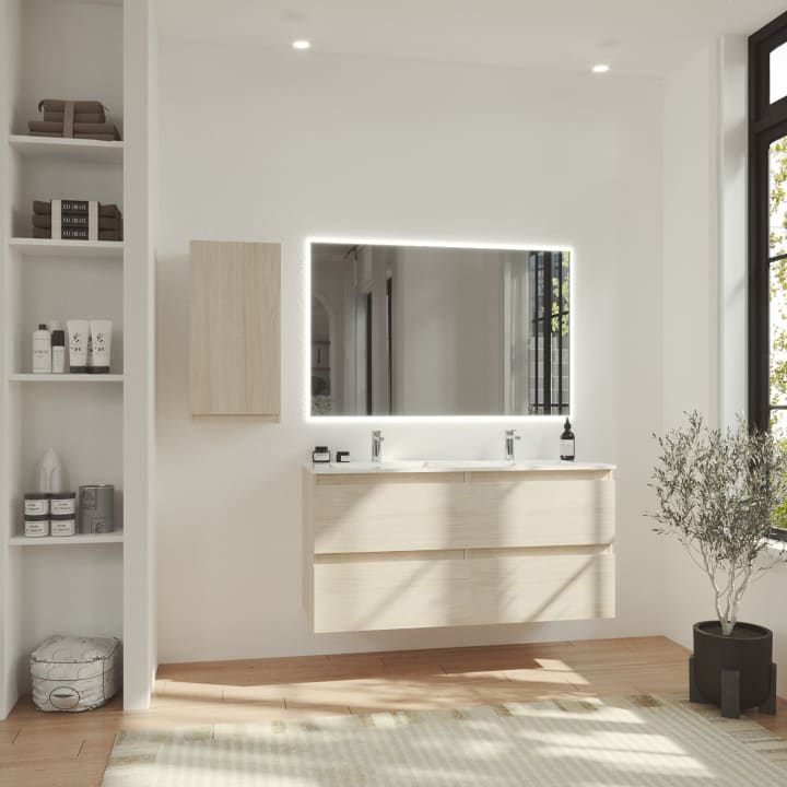 Meuble de salle de bains aspect bois Vilma Bruntec principal 3