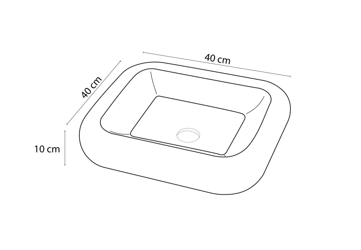 Lavabo de mármol natural Dinámo Bruntec croquis 3