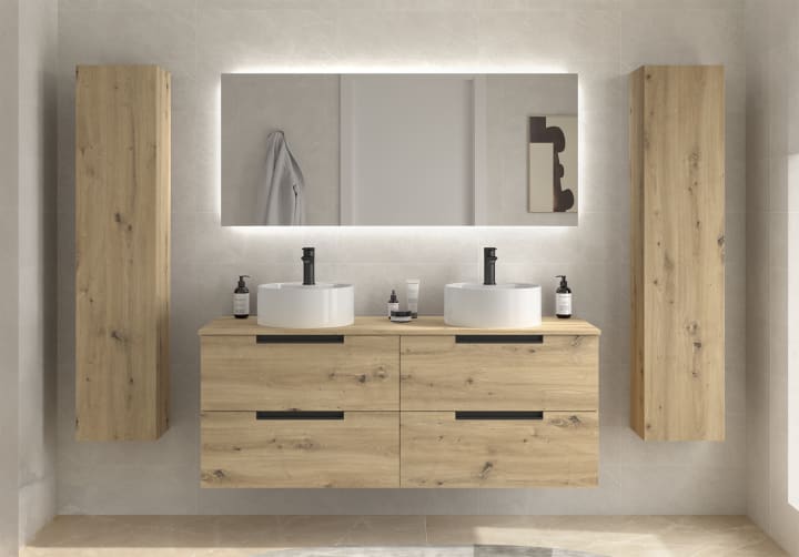 Ensemble de meubles de salle de bains Leni Salgar avec vasque à poser principal 2