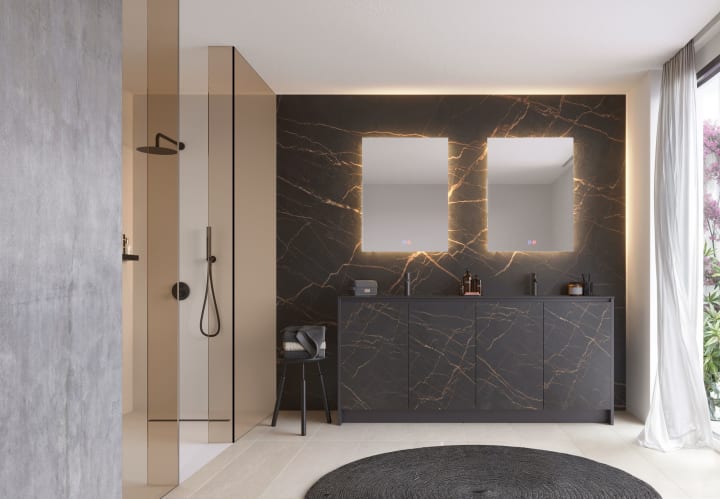 Miroir de salle de bains avec éclairage LED Italia Ledimex environnement 8