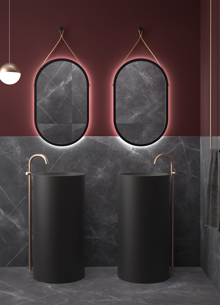 Miroir de salle de bains avec éclairage LED Funchal Eurobath environnement 2