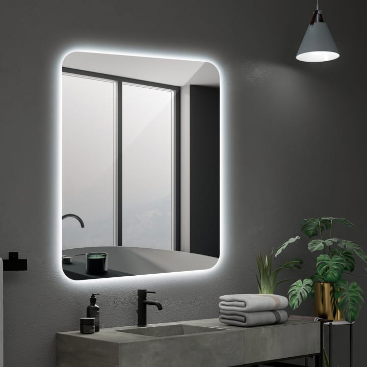 Miroir de salle de bains avec éclairage LED Dinamarca Ledimex principal 3