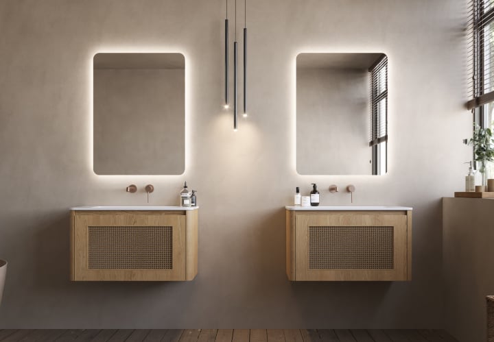 Miroir de salle de bains avec éclairage LED Dinamarca Ledimex principal 1