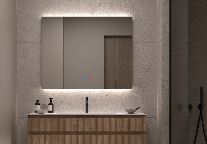 Miroir de salle de bains avec éclairage LED Casiopea Bruntec principal 3