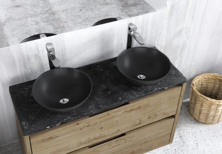 Mueble de baño con encimera de piedra Boston Bruntec detalle 6