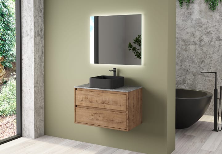 Mueble de baño con encimera de piedra Boston Bruntec principal 1
