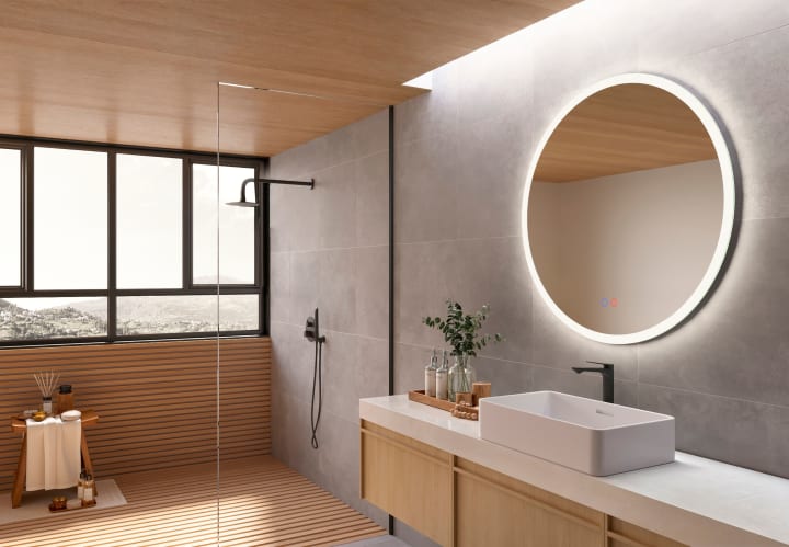 Miroir de salle de bains avec LED Londres Ledimex environnement 8