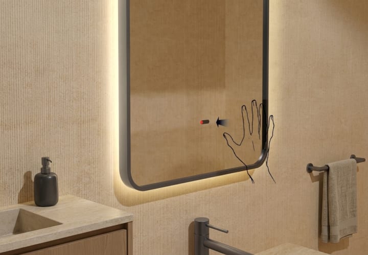 Espejo de baño con luz LED Palermo Ledimex detalle 3