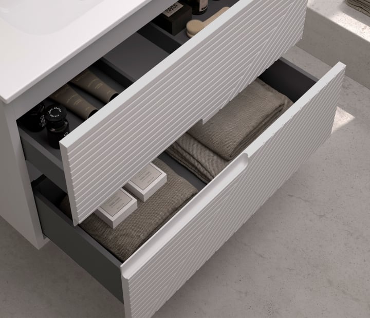 Meuble de salle de bains avec plan de toilette Limo Bruntec environnement 13