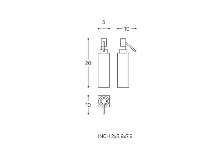 Distributeur de savon Metric Cosmic croquis 2