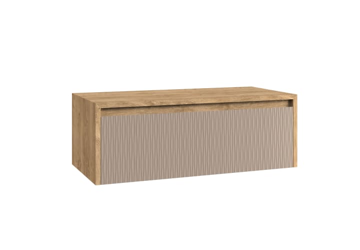 Meuble de salle de bains avec plan de toilette en bois Lambda Coycama principal 12