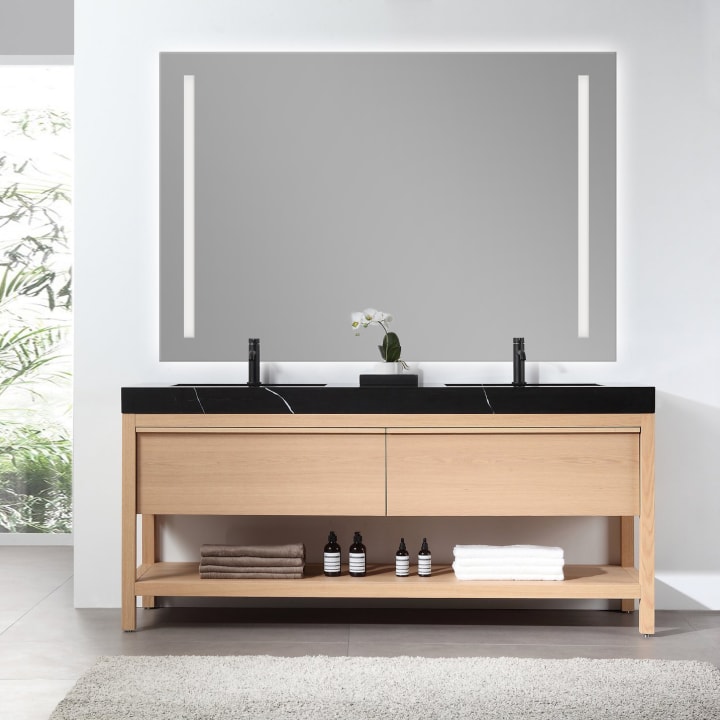 Miroir de salle de bain avec éclairage LED Katrina Bruntec principal 1