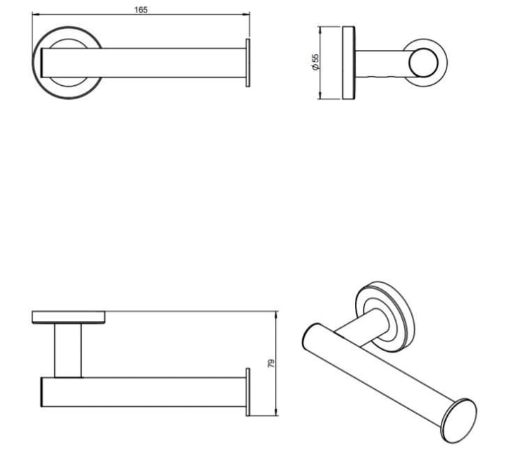 Porte-papier hygiénique Architect S+ Cosmic croquis 24