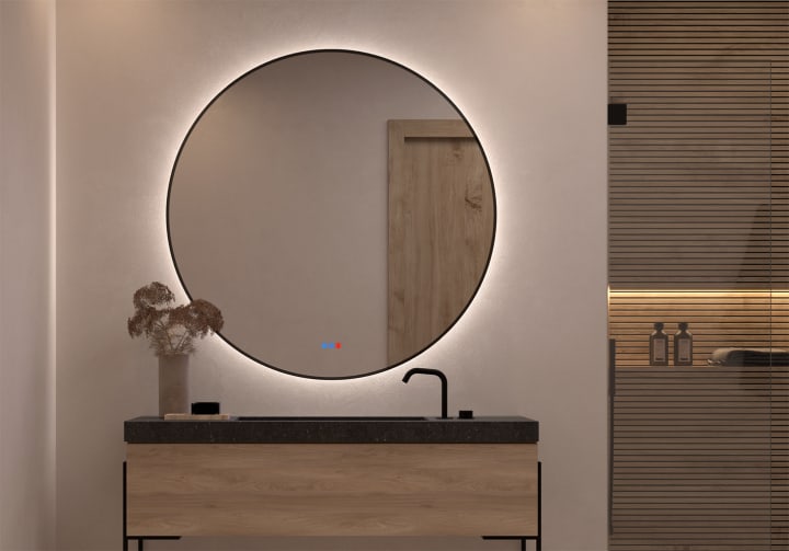 Miroir de salle de bain avec éclairage LED Bruntec Atria principal 1
