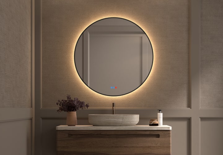 Miroir de salle de bain avec éclairage LED Bruntec Atria principal 5