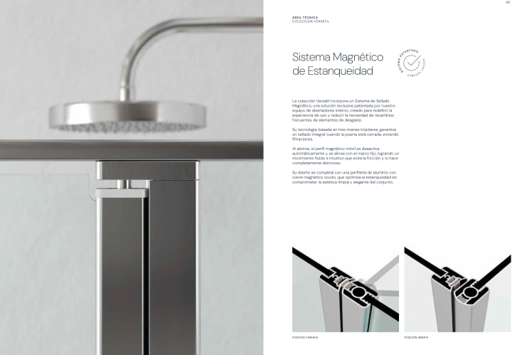 Paroi de douche Versatil VR Plus 216 Profiltek détail 3